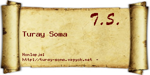Turay Soma névjegykártya